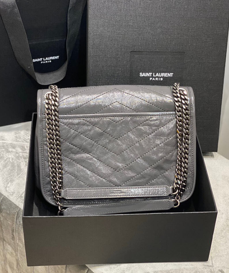 SAINT LAURENT NIKI MEDIUM IN CRINKLED VINTAGE LEATHER