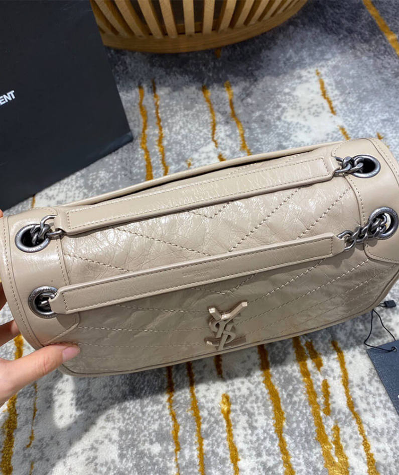 SAINT LAURENT NIKI MEDIUM IN CRINKLED VINTAGE LEATHER