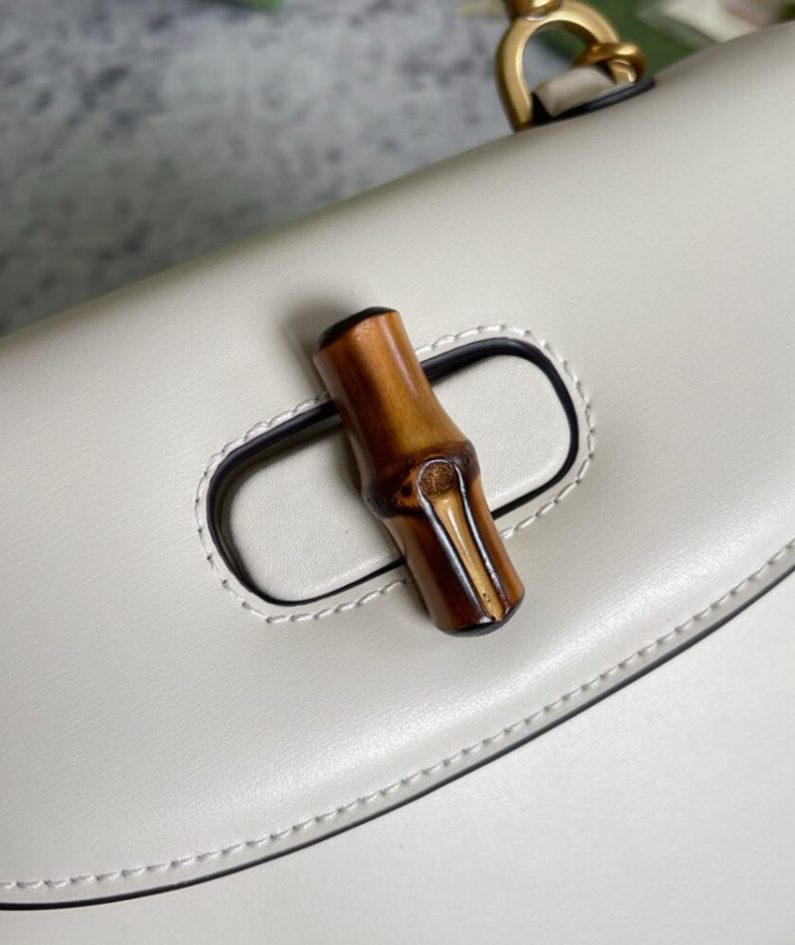 GUCCI BAMBOO 1947 JUMBO GG SMALL TOP HANDLE BAG