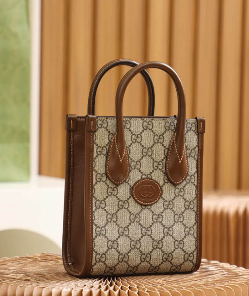 Mini tote bag with Interlocking G