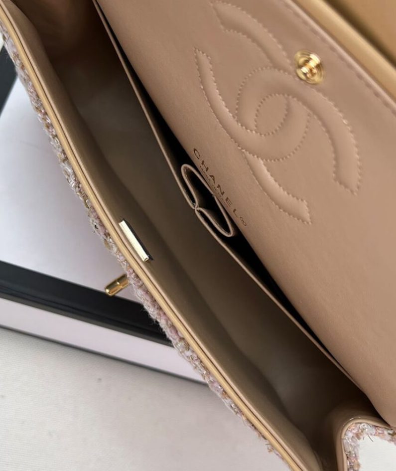 Chanel Tweed Medium Classic Flap Ba