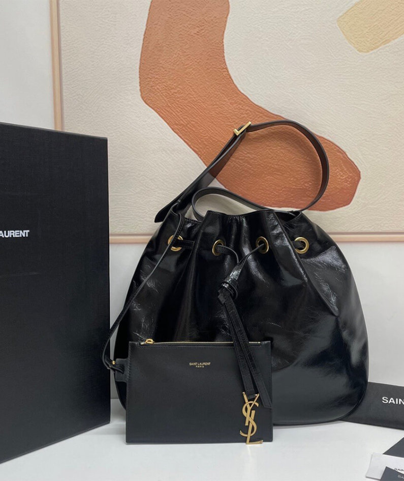 PARIS VII MEDIUM HOBO BAG IN CROCODILE-EMBOSSED PATENT LEATHER