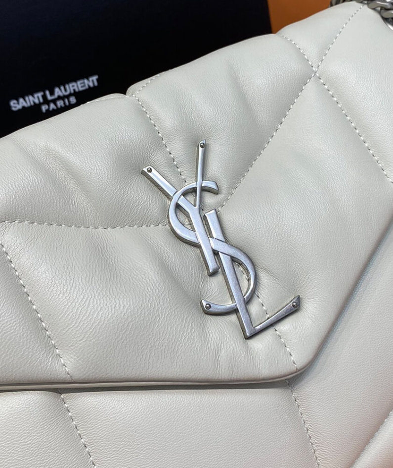 PUFFER SMALL CHAIN BAG IN QUILTED LAMBSKIN
