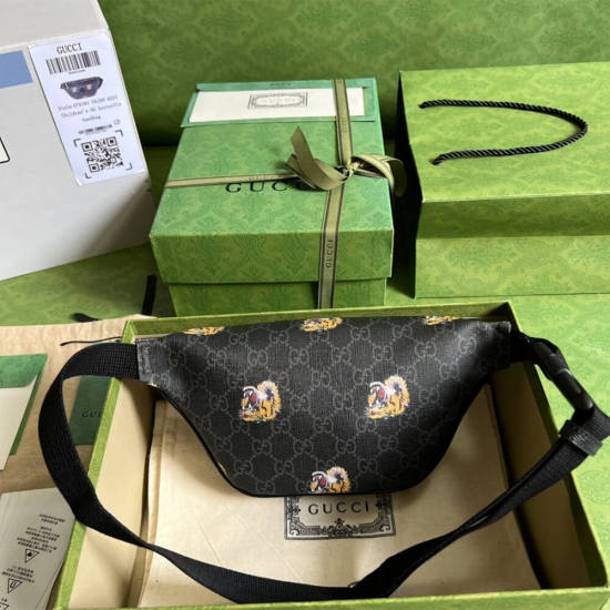 GG belt bag with tiger print