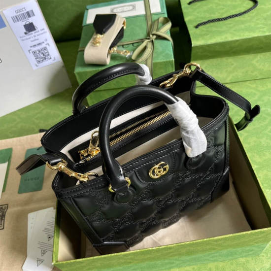 GG matelassé mini top handle bag