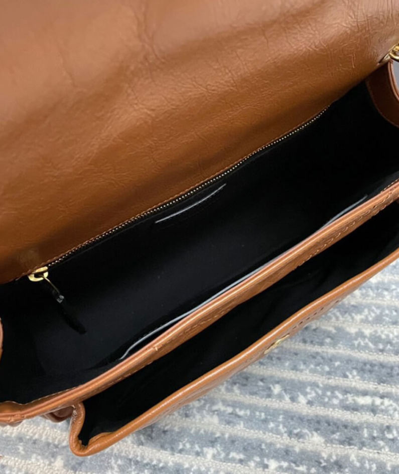 SAINT LAURENT NIKI MEDIUM IN CRINKLED VINTAGE LEATHER