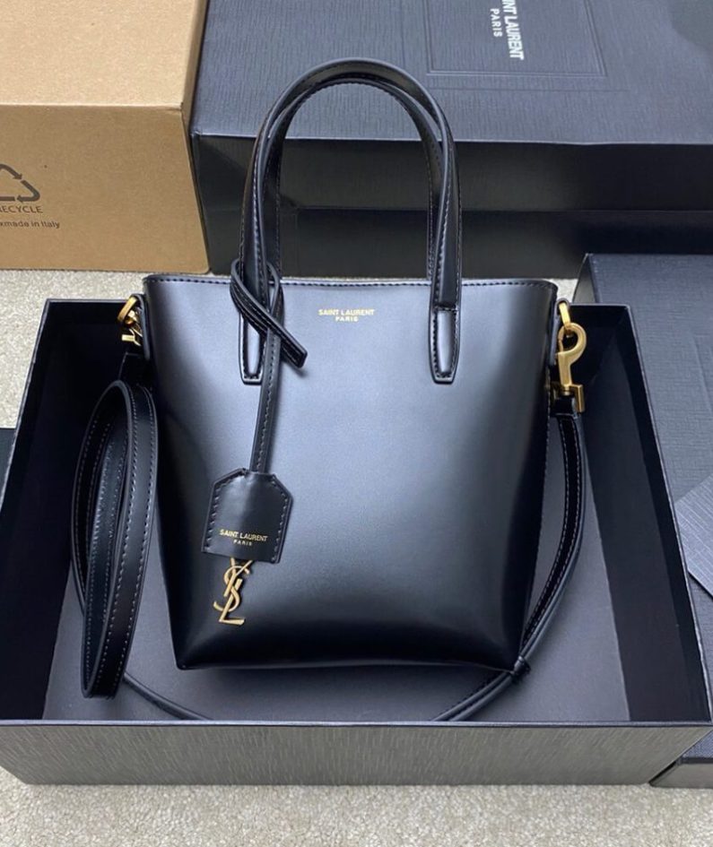 MINI TOY SHOPPING SAINT LAURENT IN BOX LEATHER