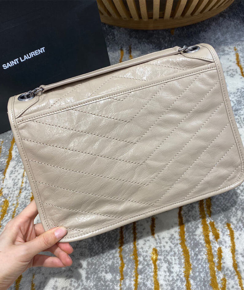SAINT LAURENT NIKI MEDIUM IN CRINKLED VINTAGE LEATHER