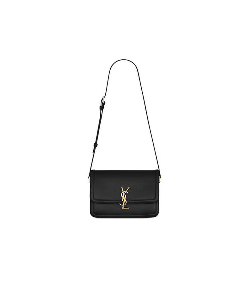 SOLFERINO MEDIUM SATCHEL IN BOX SAINT LAURENT LEATHER