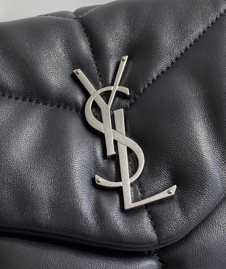 PUFFER SMALL CHAIN BAG IN QUILTED LAMBSKIN