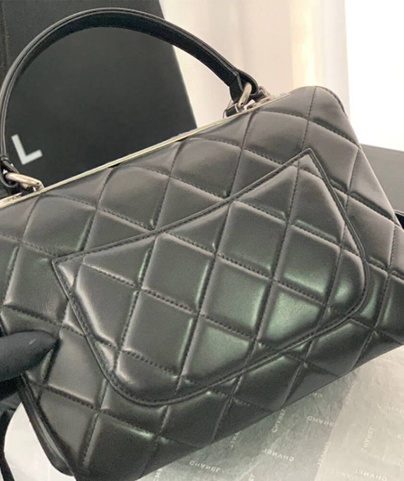 CHANEL FLAP BAG WITH TOP HANDLE