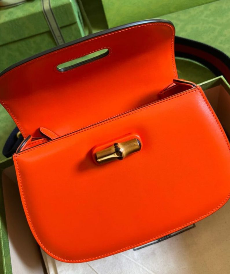 GUCCI BAMBOO 1947 JUMBO GG SMALL TOP HANDLE BAG