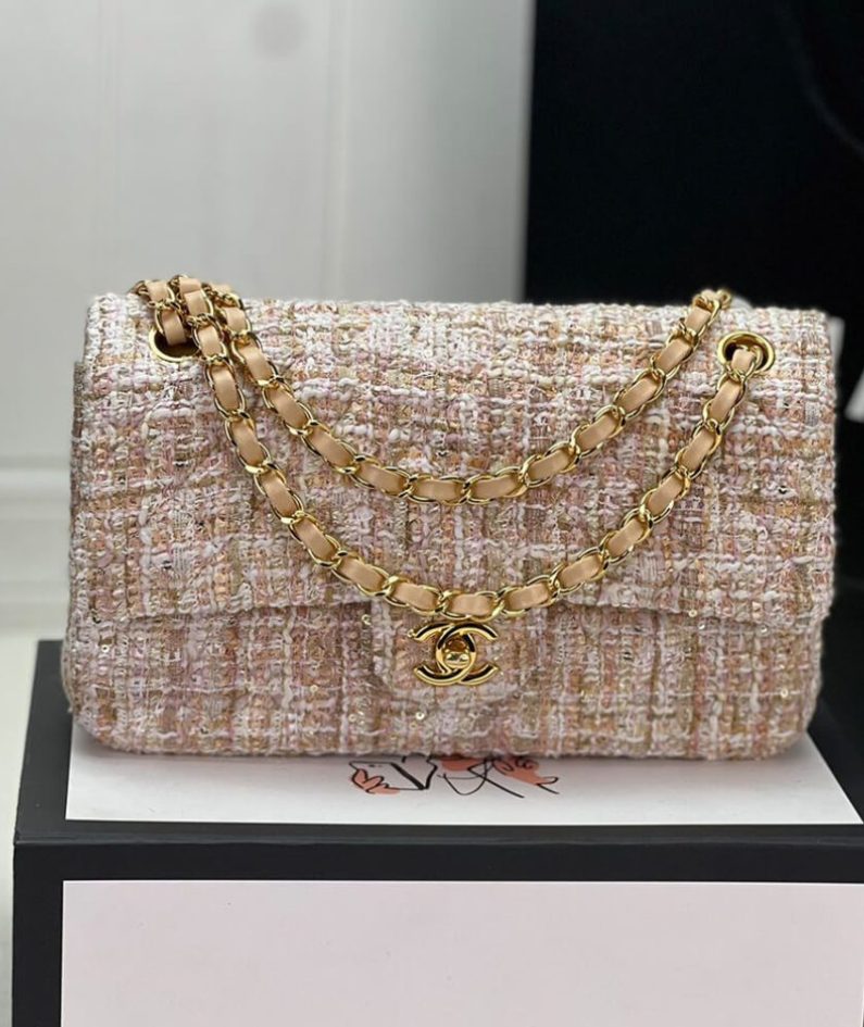 Chanel Tweed Medium Classic Flap Ba