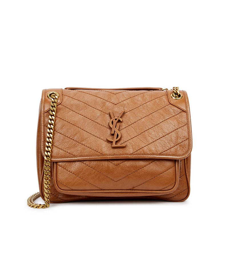 SAINT LAURENT NIKI MEDIUM IN CRINKLED VINTAGE LEATHER