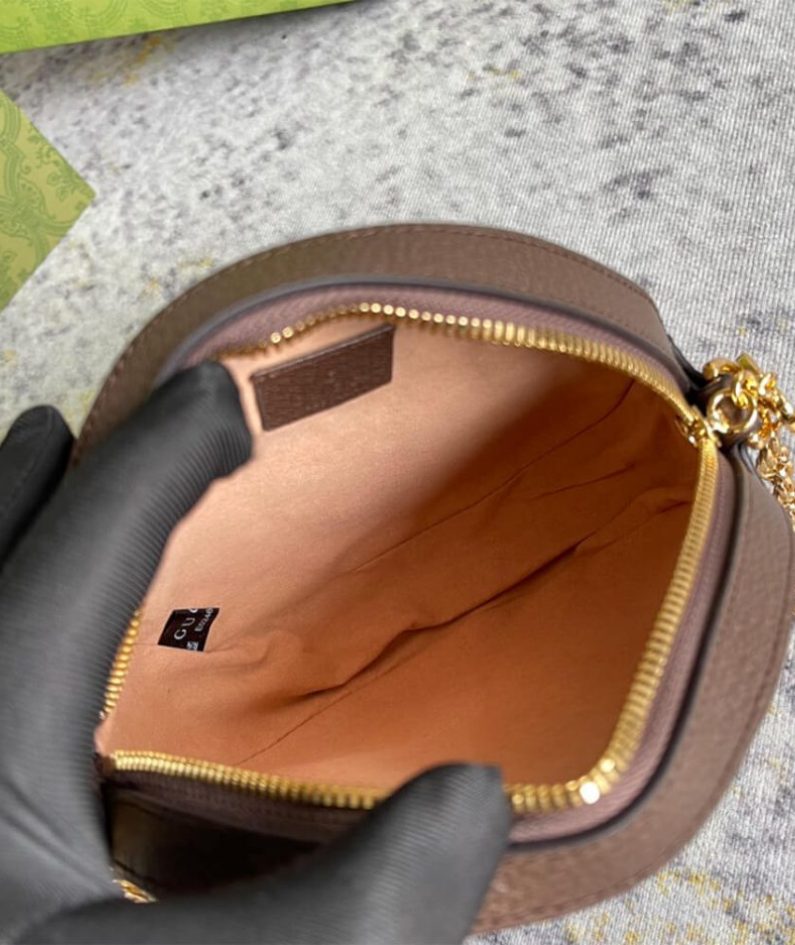 Ophidia GG mini round shoulder bag