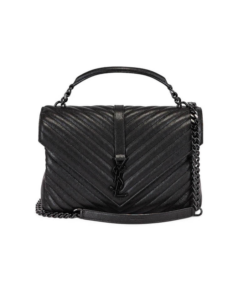 Saint Laurent College quilted-leather satchel bag