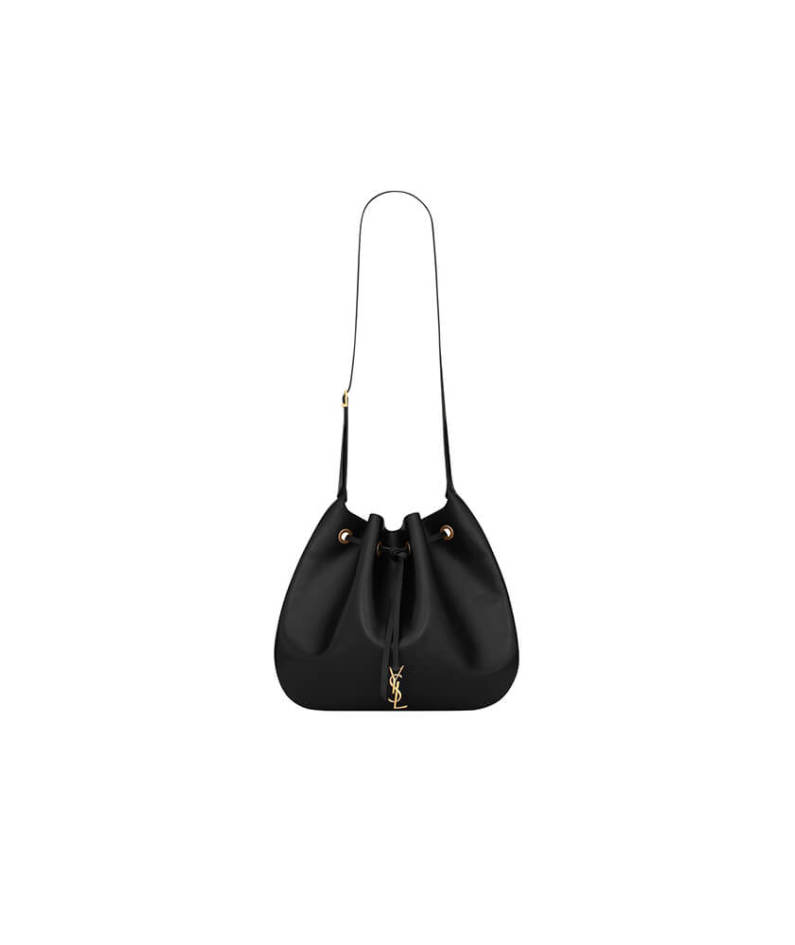 PARIS VII LARGE FLAT HOBO BAG IN SMOOTH LEATHER