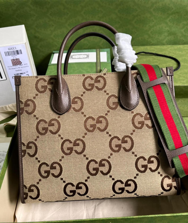 Tote bag with jumbo GG