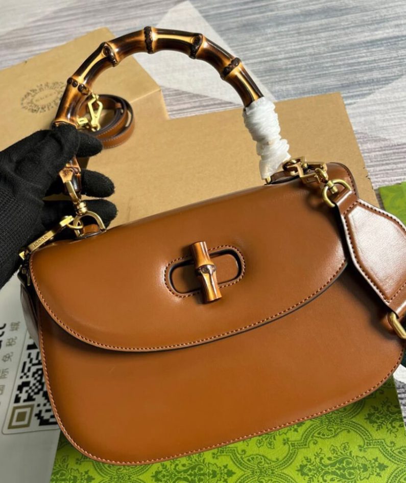 GUCCI BAMBOO 1947 MEDIUM TOP HANDLE BAG