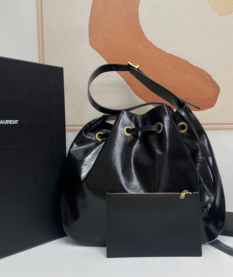 PARIS VII MEDIUM HOBO BAG IN CROCODILE-EMBOSSED PATENT LEATHER