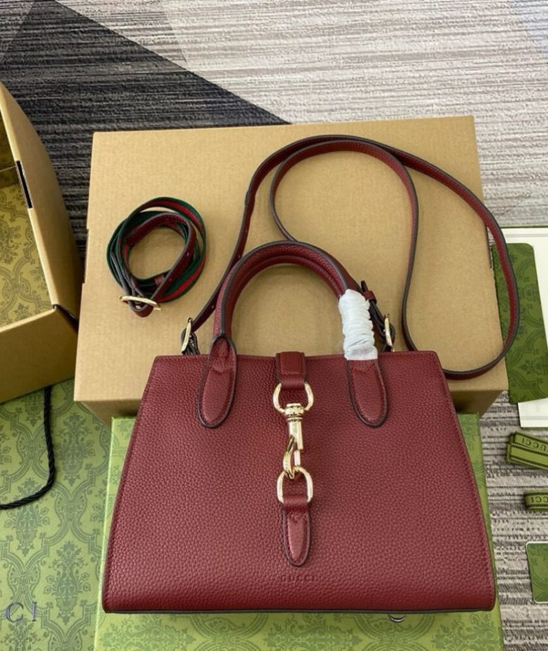 GUCCI SMALL TOTE BAG WITH HOOK CLOSURE