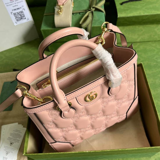 GG matelassé mini top handle bag