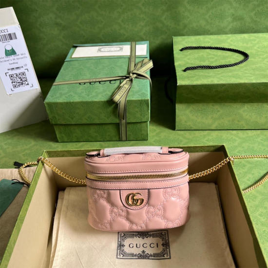 GG Matelassé top handle mini bag