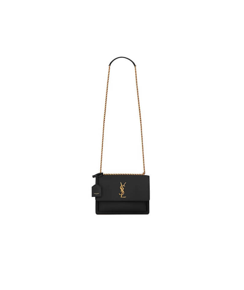 SUNSET MEDIUM CHAIN BAG IN SMOOTH LEATHER