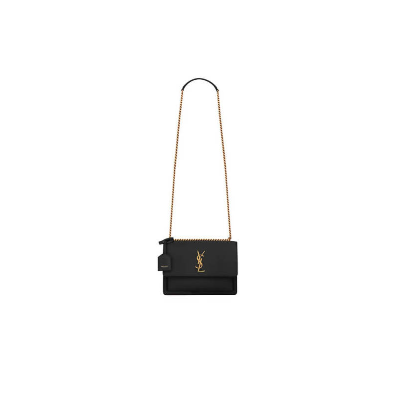 SUNSET MEDIUM CHAIN BAG IN SMOOTH LEATHER