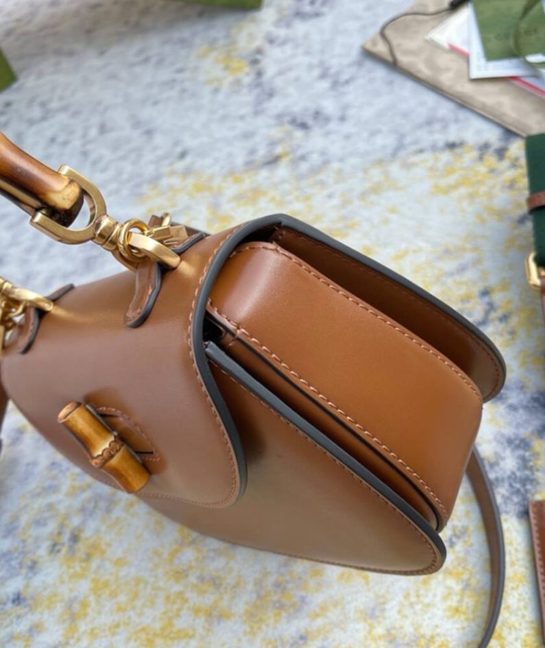 GUCCI BAMBOO 1947 JUMBO GG SMALL TOP HANDLE BAG