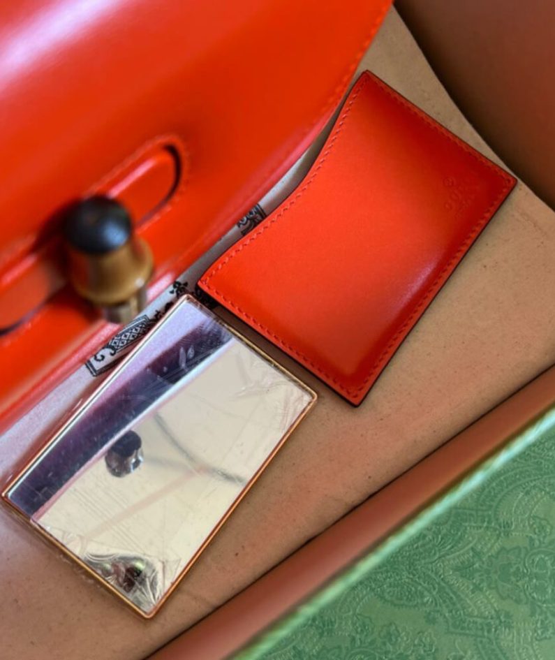 GUCCI BAMBOO 1947 JUMBO GG SMALL TOP HANDLE BAG