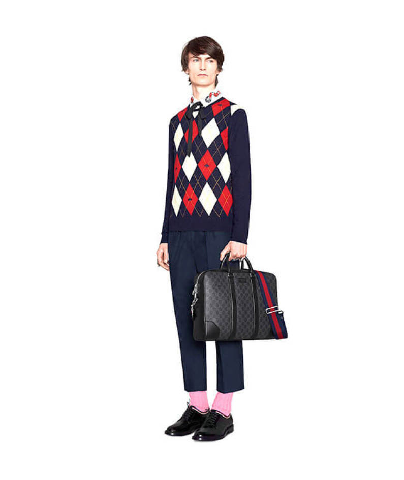 Gucci GG Black Briefcase