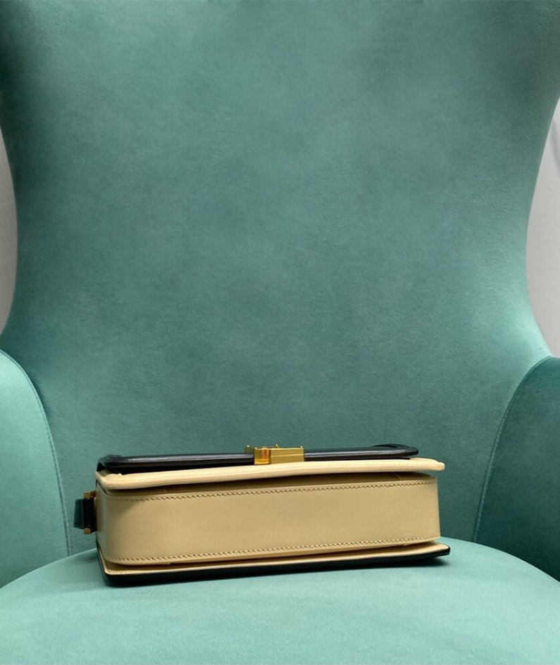 SOLFERINO MEDIUM SATCHEL IN BOX SAINT LAURENT LEATHER