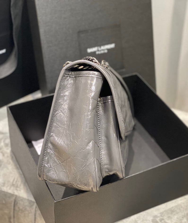 SAINT LAURENT NIKI MEDIUM IN CRINKLED VINTAGE LEATHER