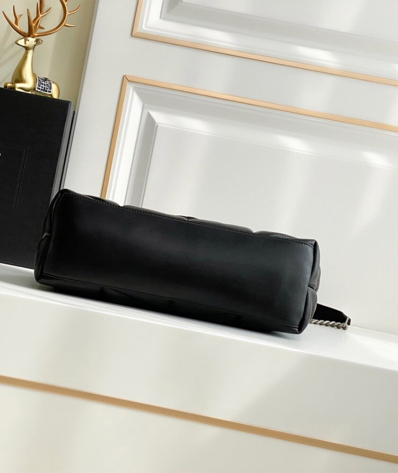 PUFFER SMALL CHAIN BAG IN QUILTED LAMBSKIN