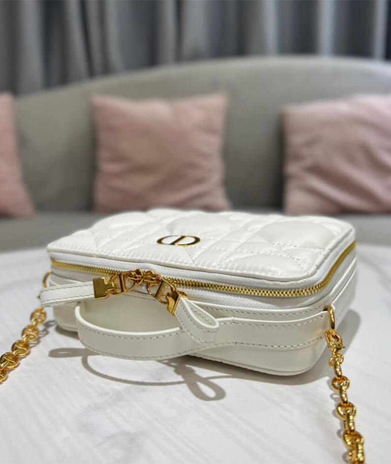 DIOR CARO BOX BAG WITH CHAIN