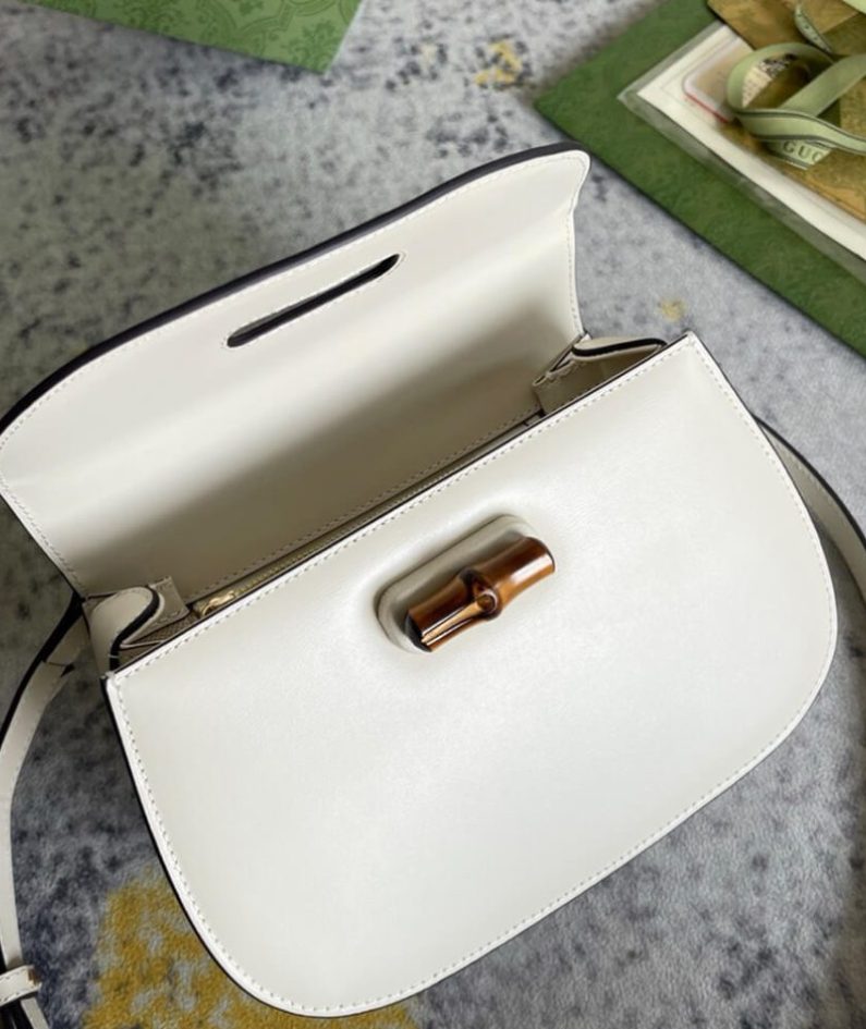 GUCCI BAMBOO 1947 JUMBO GG SMALL TOP HANDLE BAG