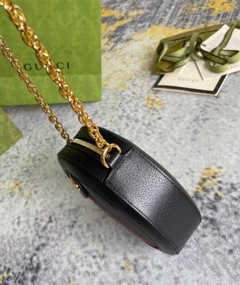 Ophidia GG mini round shoulder bag