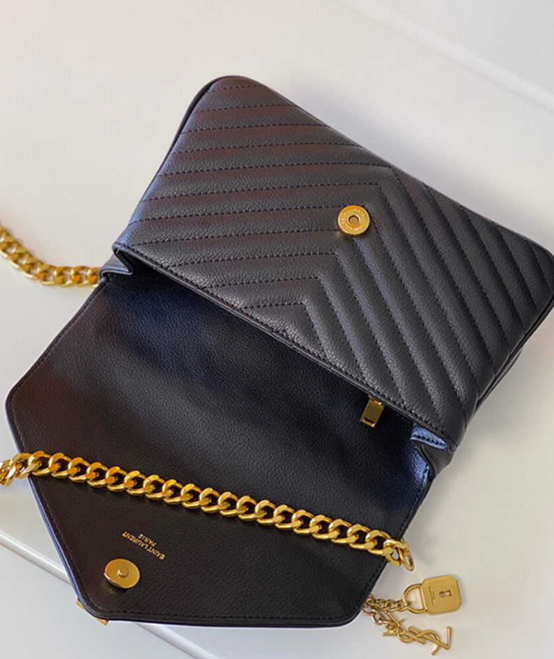 Saint Laurent College quilted-leather satchel bag