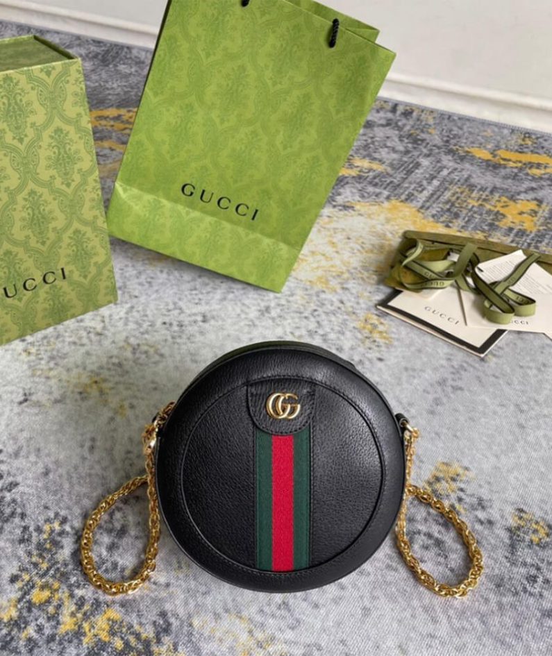 Ophidia GG mini round shoulder bag