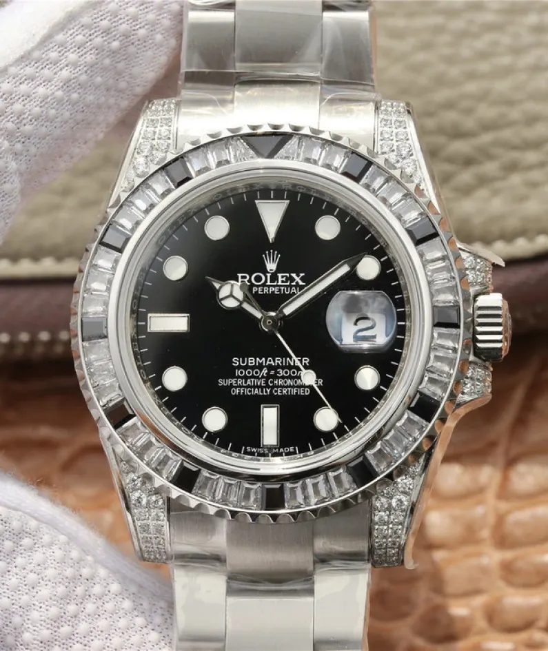 SUBMARINER SILVER BLACK DIAMOND 40MM 116759 SANR-74769Bril