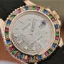 YACHT MASTER 1 GOLDEN DIAMOND BEZEL & DIAL RUBBER STRAP 40MM