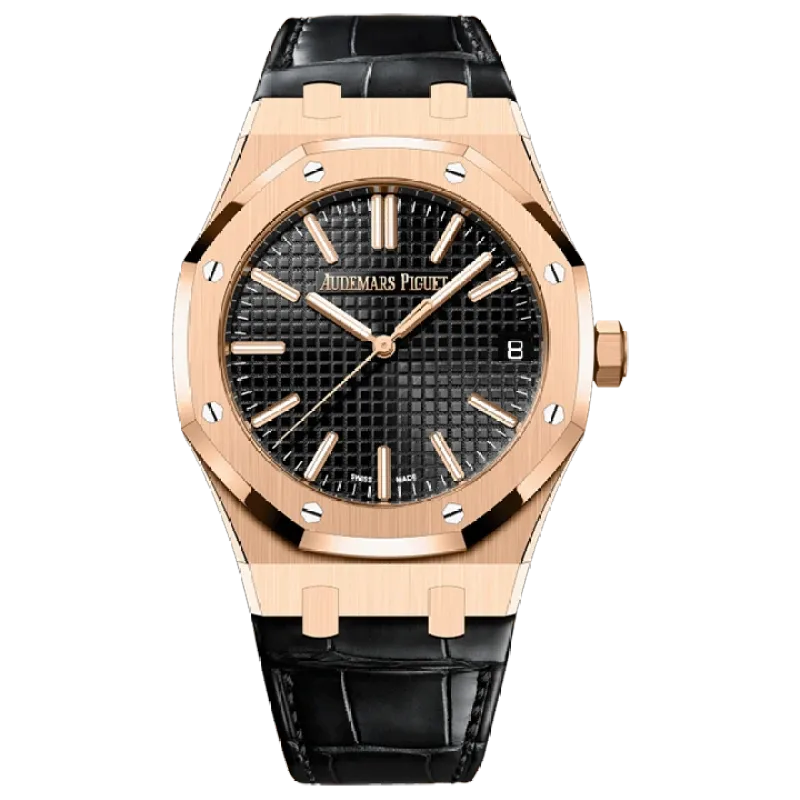 ROYAL OAK SELFWINDING  50TH ANNIVERSARY  Ref. 15510OR.OO.D002CR.01 This 18-carat pink gold Royal Oak Selfwinding in 4