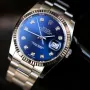 Rolex Datejust 116234 blue plate inlaid with 10 diamonds Watch