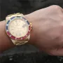 SUBMARINER GOLDEN BLUE / RED DIAMOND GOLD DIAL 40MM