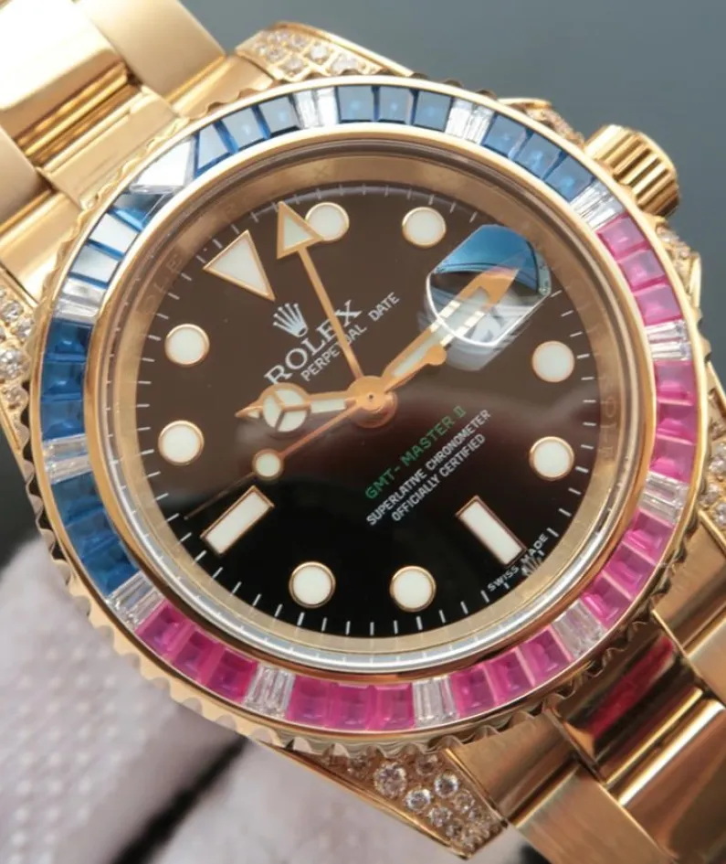 GMT MASTER 2 GOLDEN RAINBOW DIAMOND 40MM 116758 SAru-78208