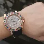 YACHT MASTER 1 GOLDEN DIAMOND BEZEL & DIAL RUBBER STRAP 40MM