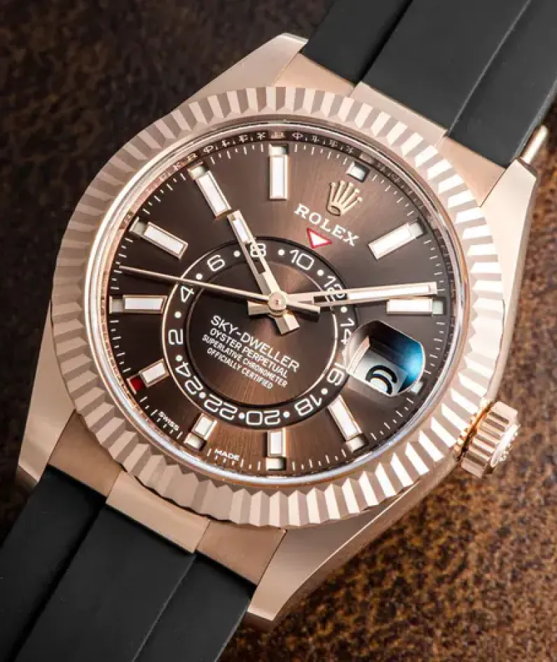 Rolex Sky-Dweller Oyster 42 mm Everose gold 326235-0005 New