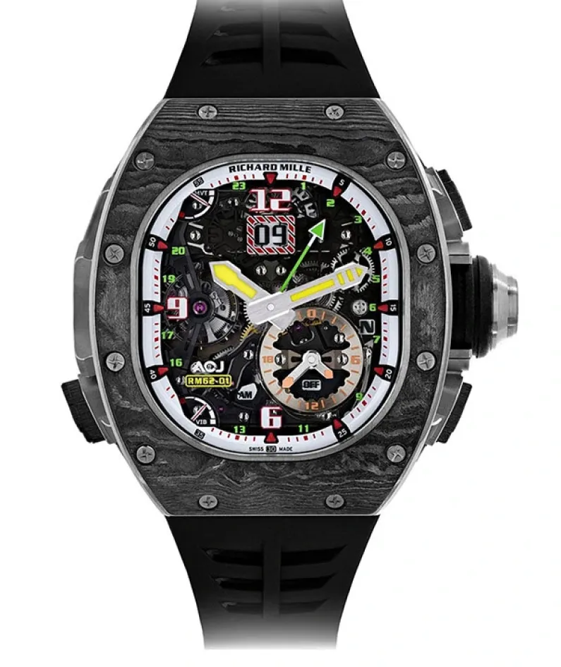 Richard mille RM 62-01 Manual Winding Tourbillon vibrating alarm ACJ