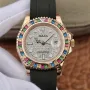 YACHT MASTER 1 GOLDEN DIAMOND BEZEL & DIAL RUBBER STRAP 40MM